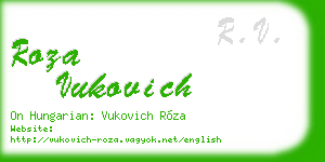 roza vukovich business card